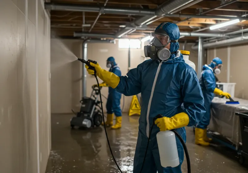 Basement Sanitization and Antimicrobial Treatment process in Center, CO