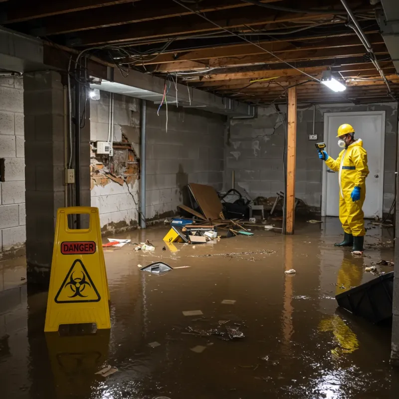 Flooded Basement Electrical Hazard in Center, CO Property